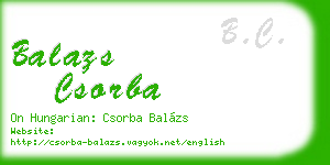 balazs csorba business card
